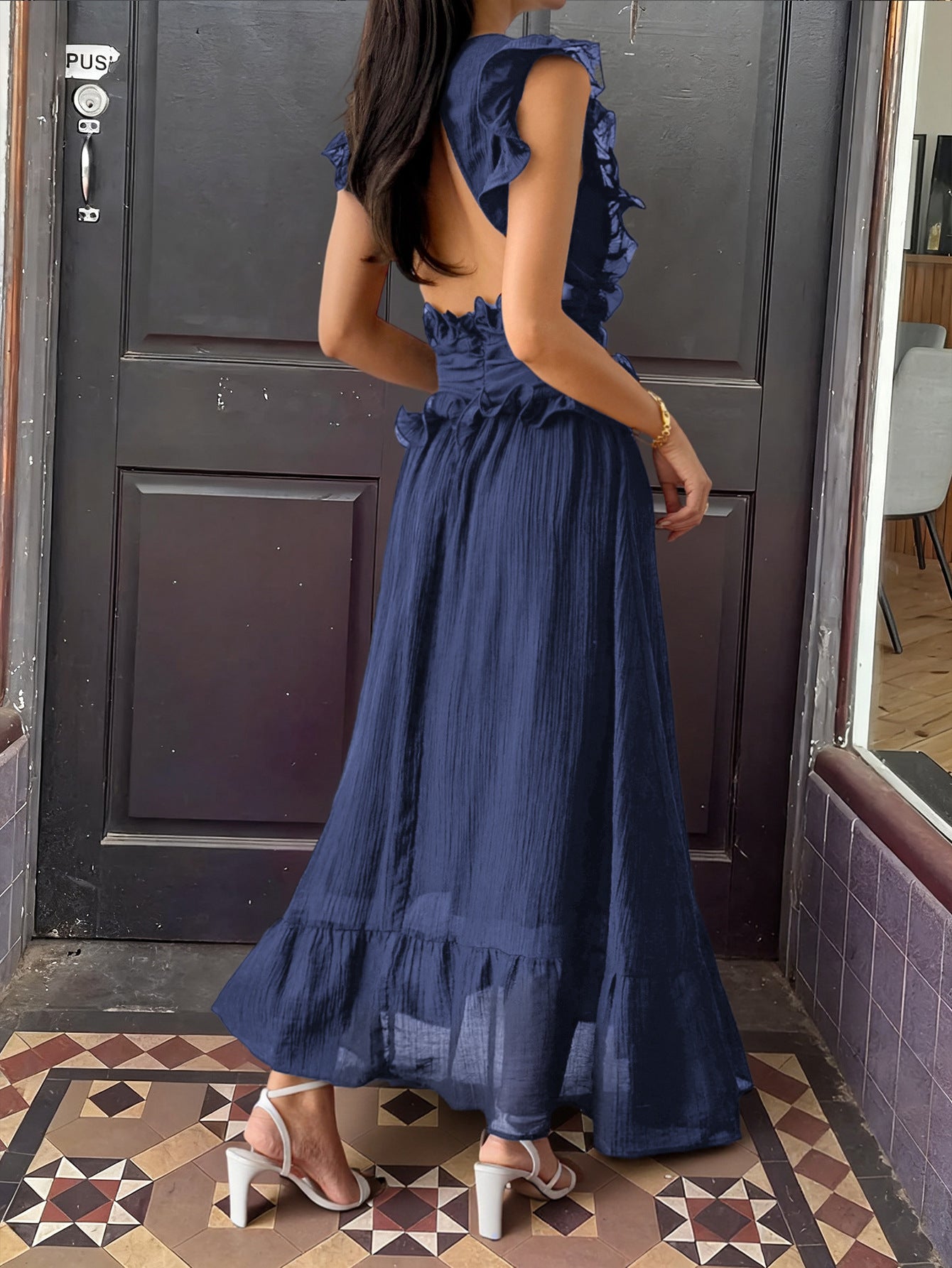 Elegant Style Suspender Dress Women