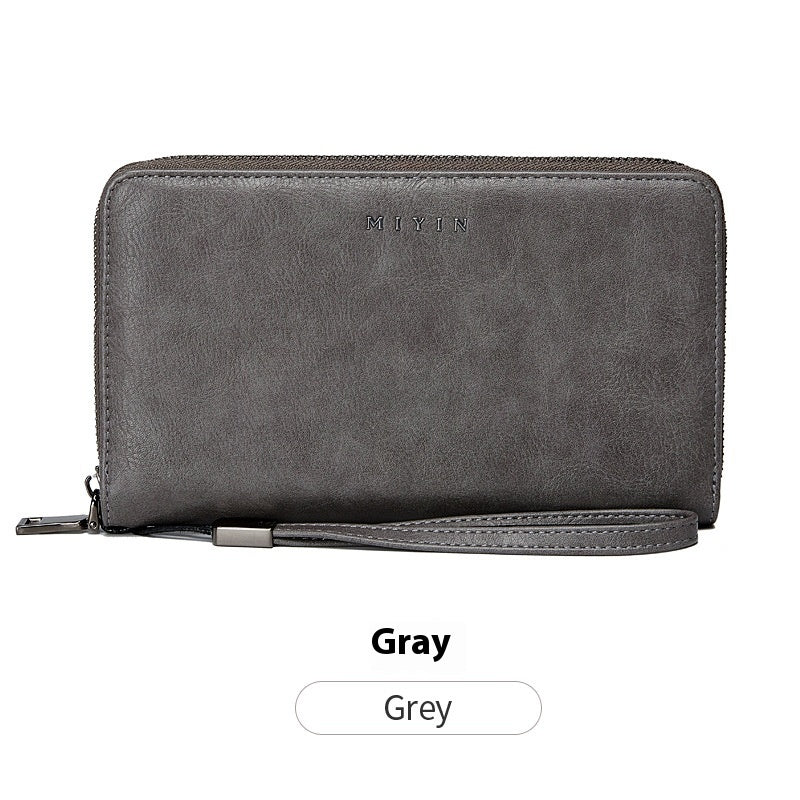 Anti-theft Swiping Retro Oil Wax Skin Large-capacity Handbag