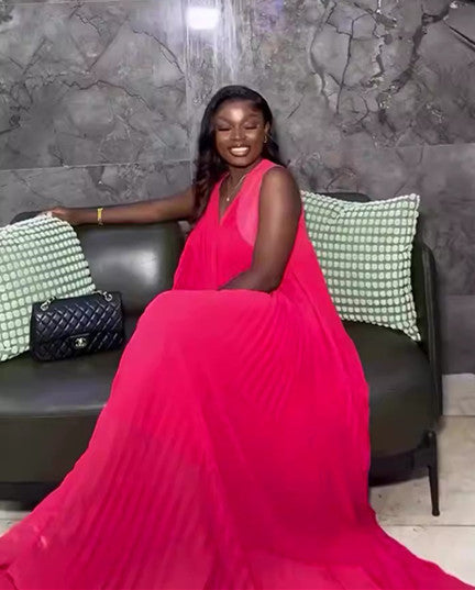 Fashion Casual Women's Loose Pleated Flare Dress