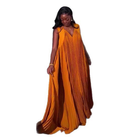 Fashion Casual Women's Loose Pleated Flare Dress