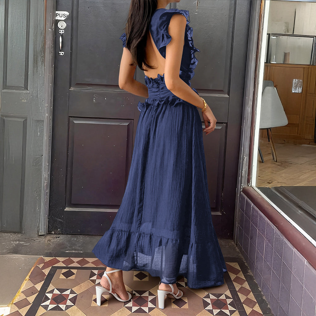 Elegant Style Suspender Dress Women