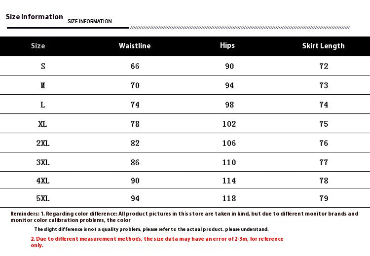 Fat Sister Plus Size High Waist Denim Skirt Stitching