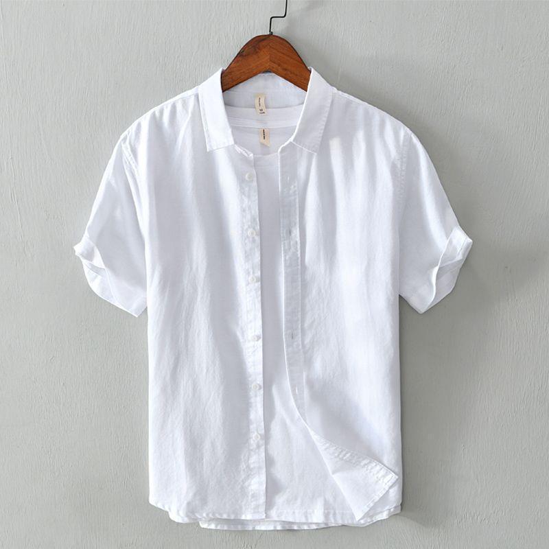 Summer Short Sleeve Linen Shirt For Men