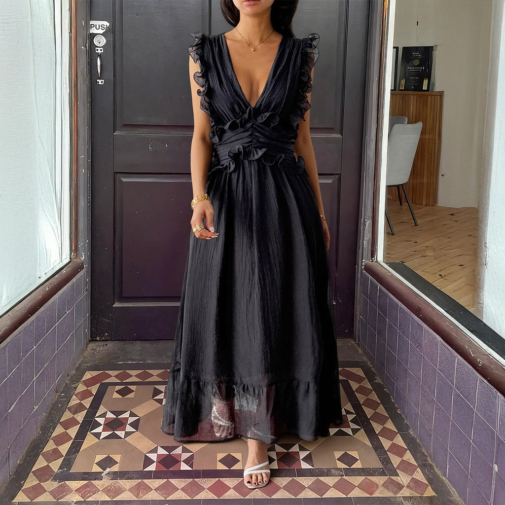 Elegant Style Suspender Dress Women