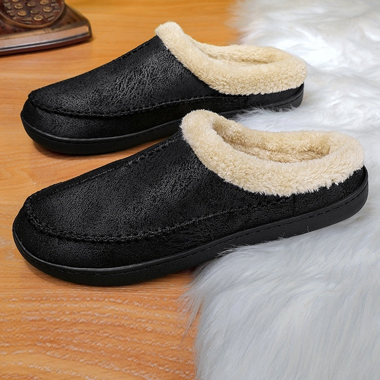 Indoor Warm Anti Slip And Plush Cotton Shoes For Men